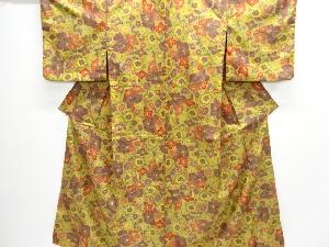 草花模様小紋着物